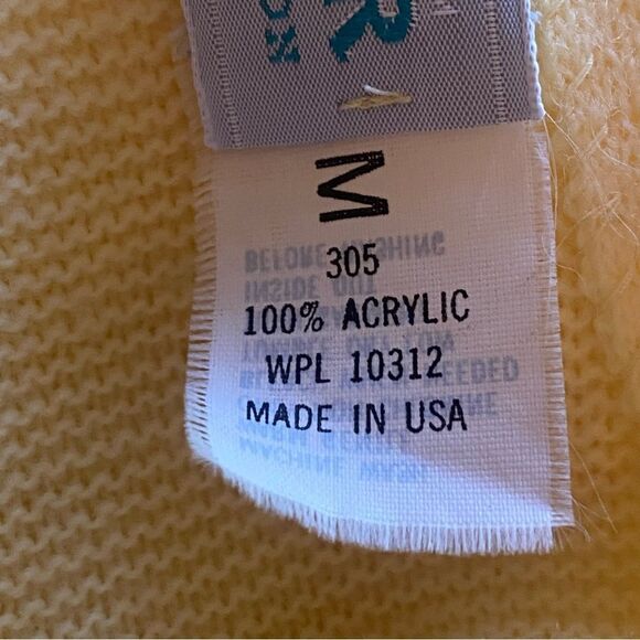 Royale-Air Vintage Yellow Cardigan Sweater Size Medium - Picture 4 of 12